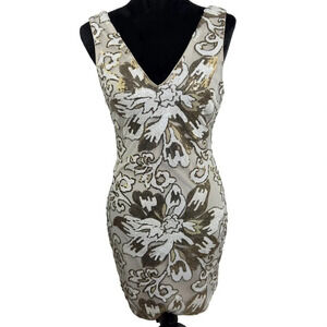Arc and Co Floral Sequin Mini Dress